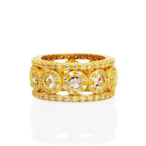 Kaleidoscope Cutout Cigar Band Ring | Size 7