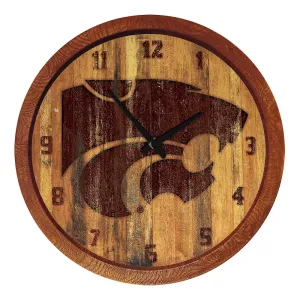 Kansas State Wildcats: Branded "Faux" Barrel Top Wall Clock