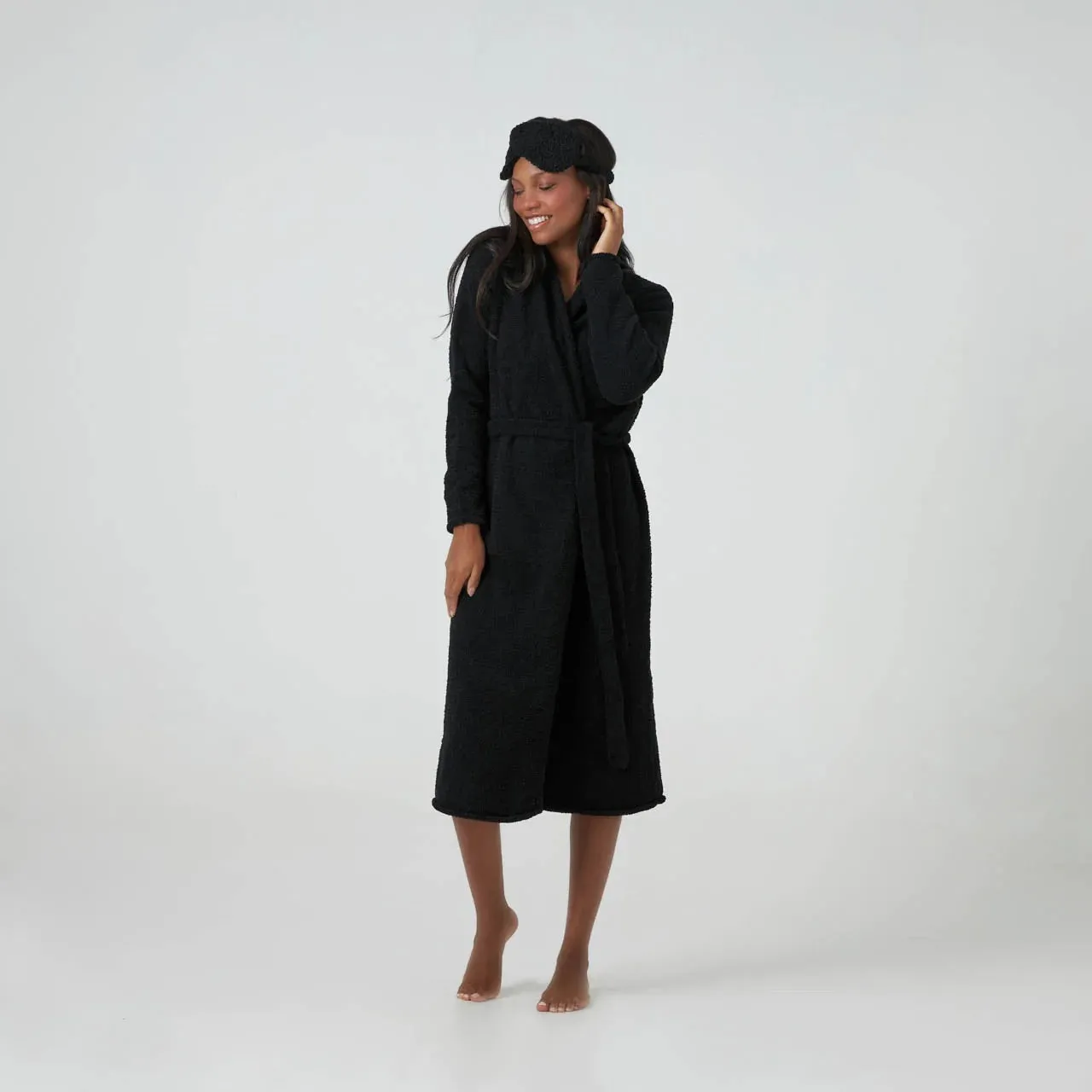 Kashwere Black Seasonless Lightweight Robe