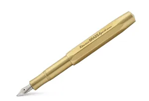 Kaweco Steel Sport Fountain Pen in Raw Brass with Medium Nib