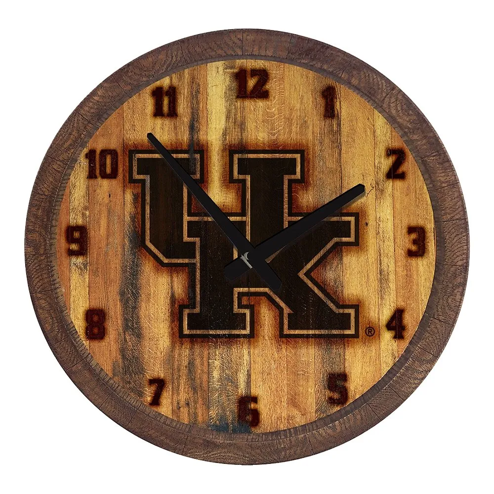 Kentucky Wildcats: Branded "Faux" Barrel Top Wall Clock