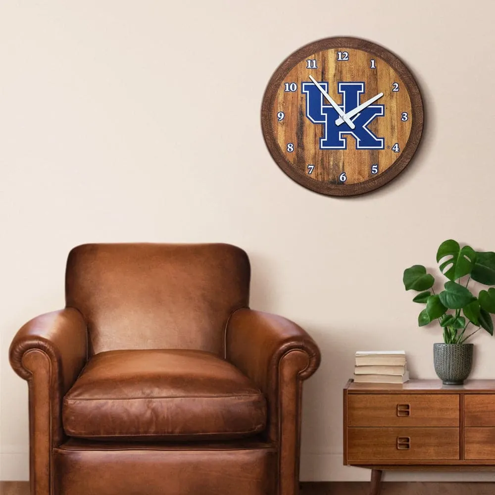 Kentucky Wildcats: Faux Barrel Top Wall Clock