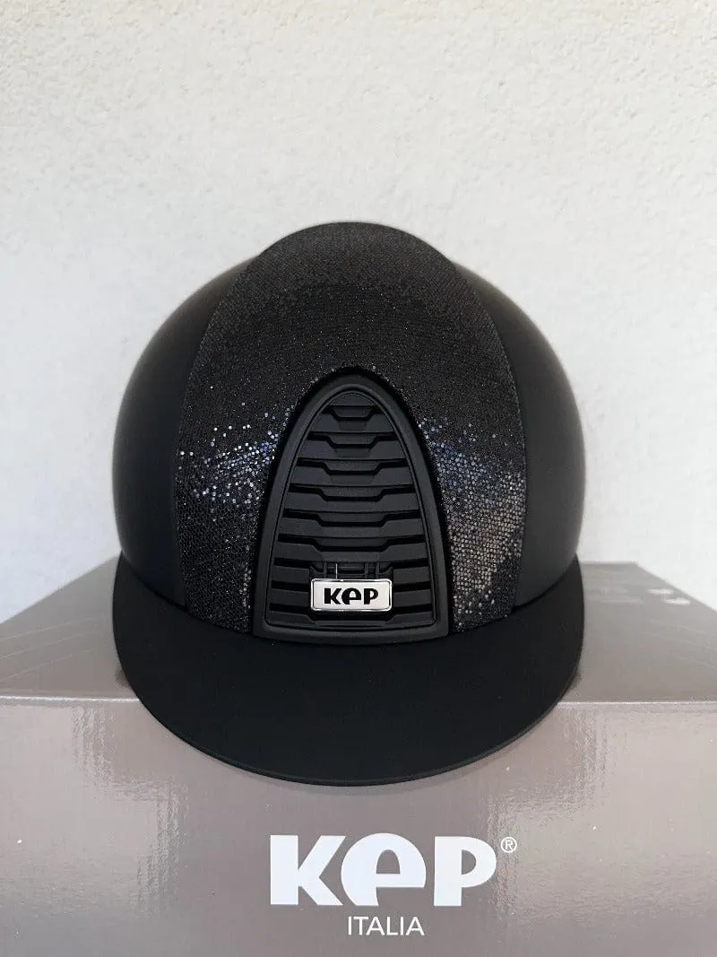 KEP Helmet Cromo 2.0 Textile with Glitter SHELL ONLY (KCRT2BLKLBLKGLI)