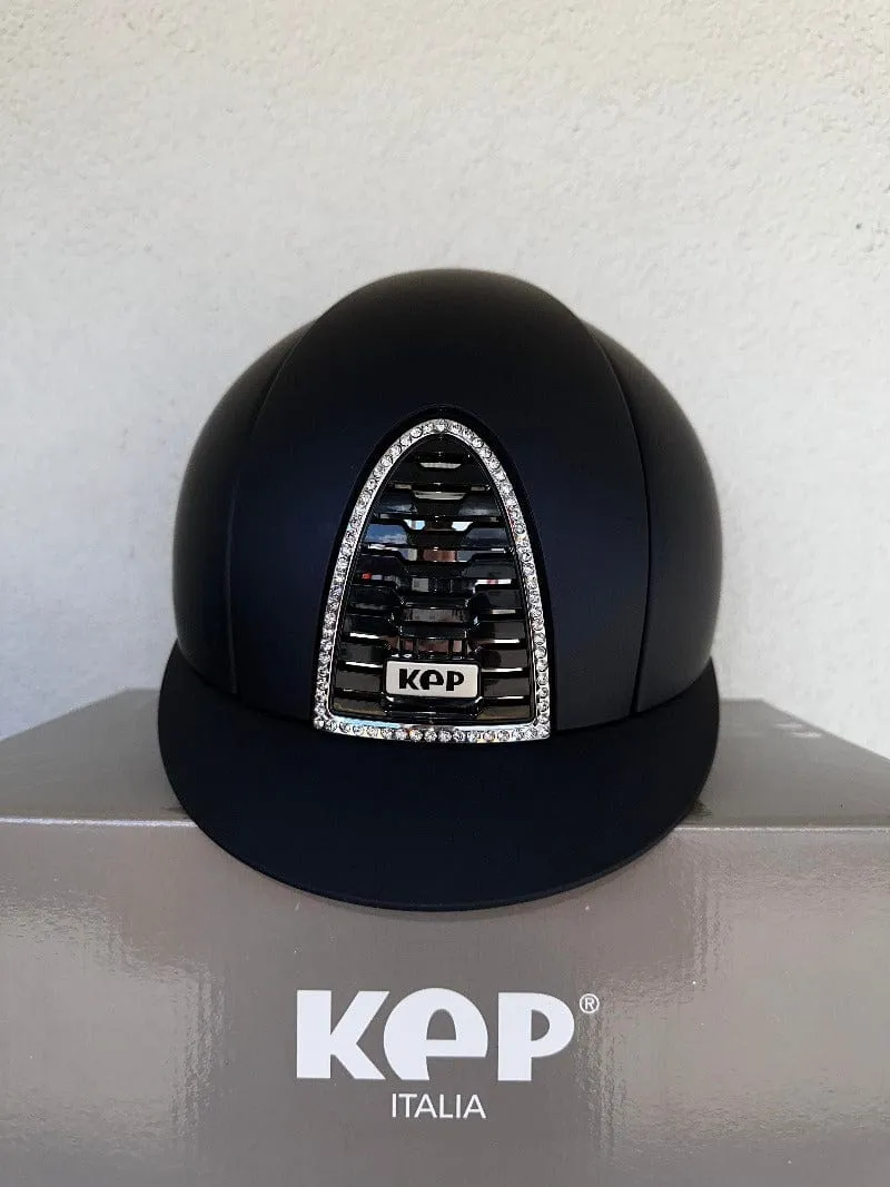 KEP Helmet Cromo 2.0 Textile with Swarovski Crystal SHELL ONLY(KCRTL2BLUMBLUSWAR)