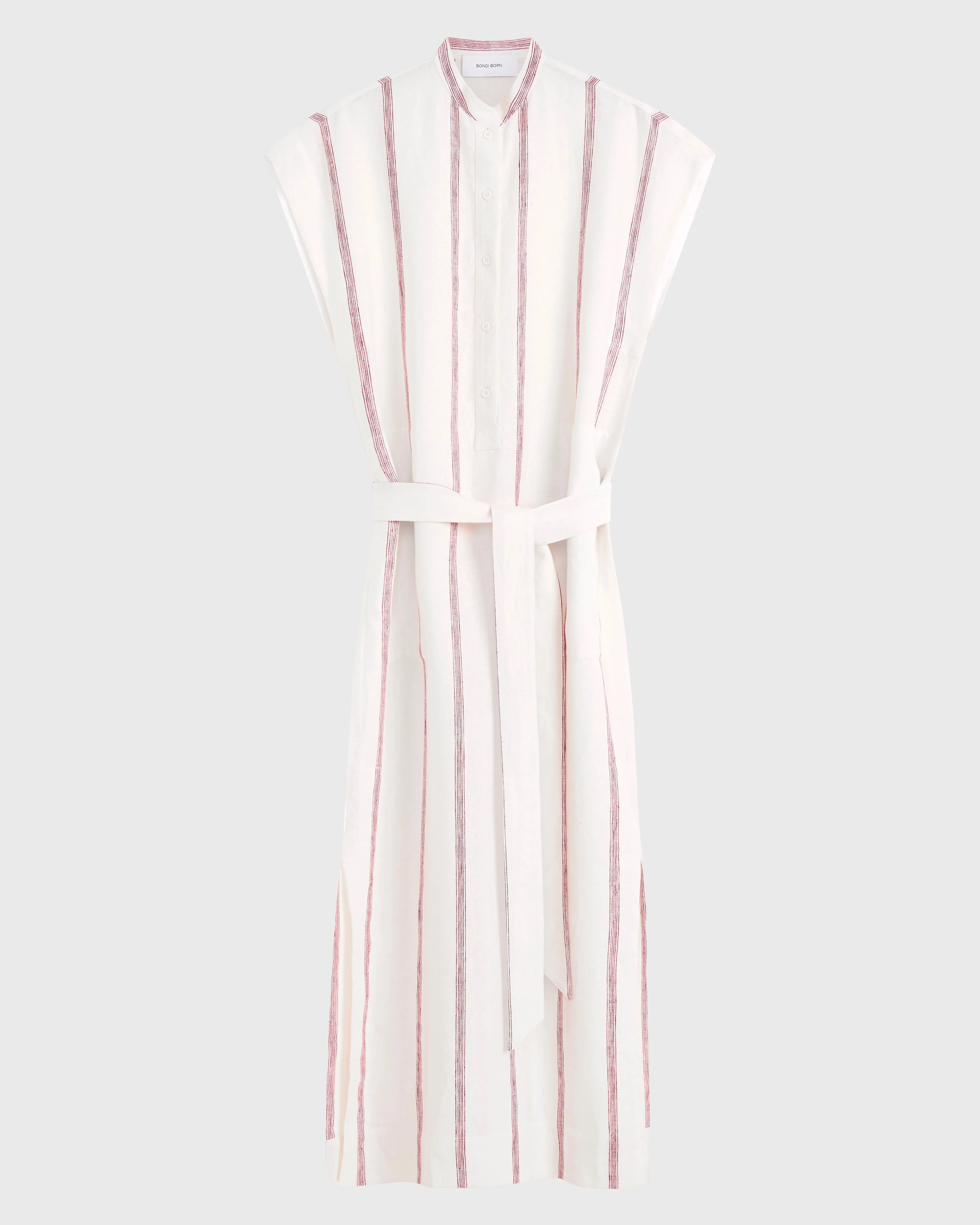 Kiama Belted Shirtdress - Red Stripe