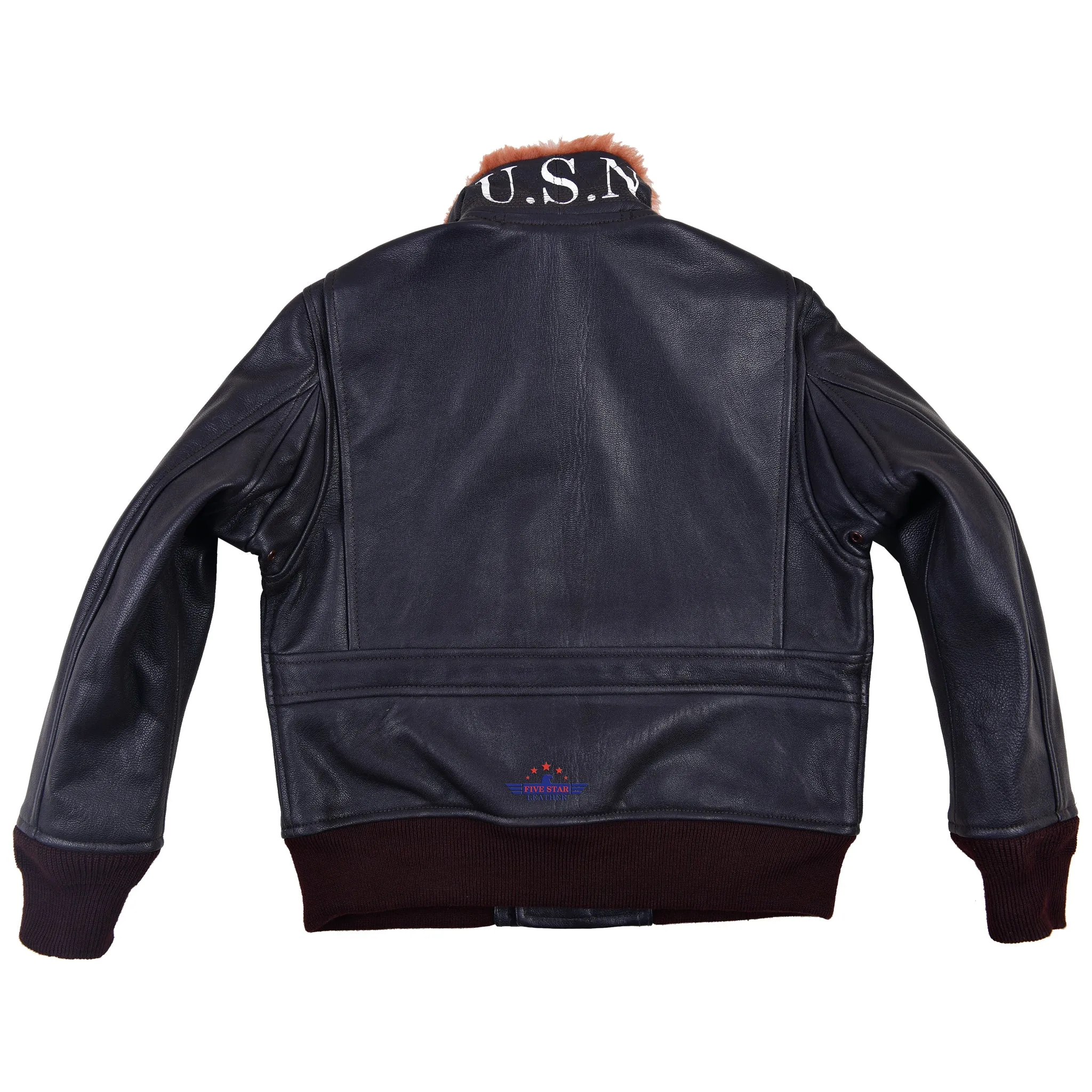Kid's G-1 Leather Jacket Goatskin Seal Brown