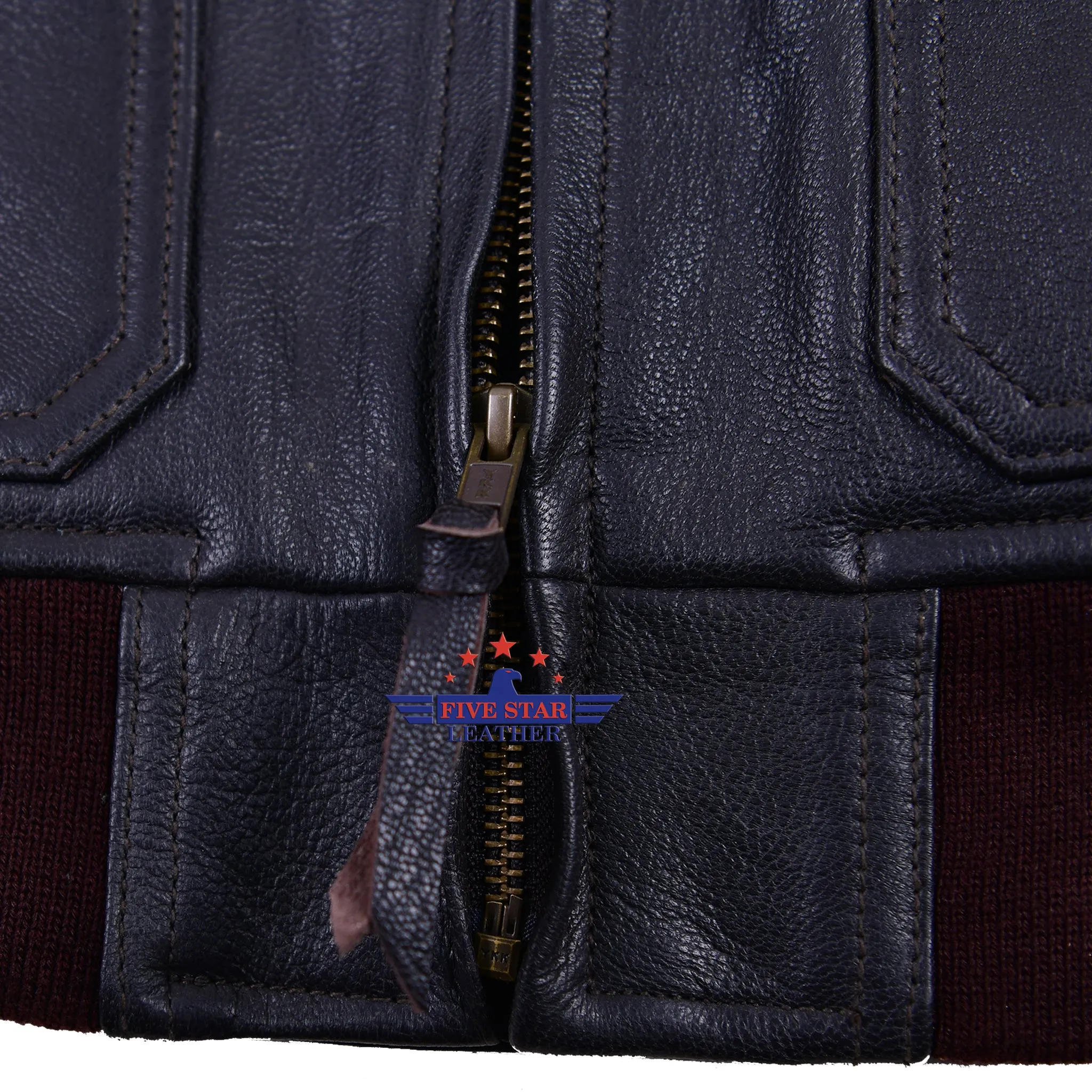 Kid's G-1 Leather Jacket Goatskin Seal Brown