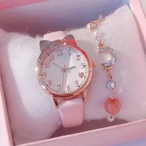 Kids Quartz Watch & Bracelet Set