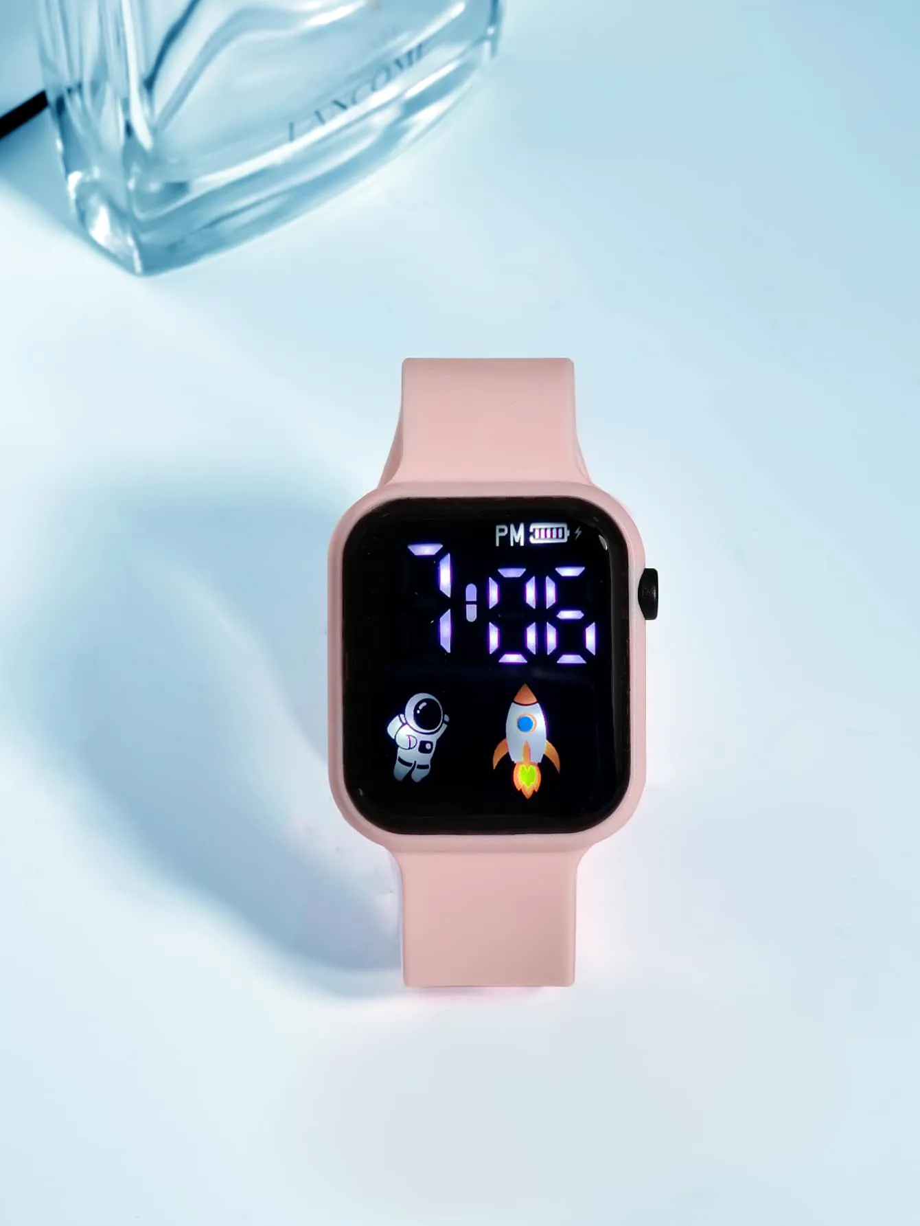 Kids TPU Strap Sporty  Square Dial Digital Watch-FD