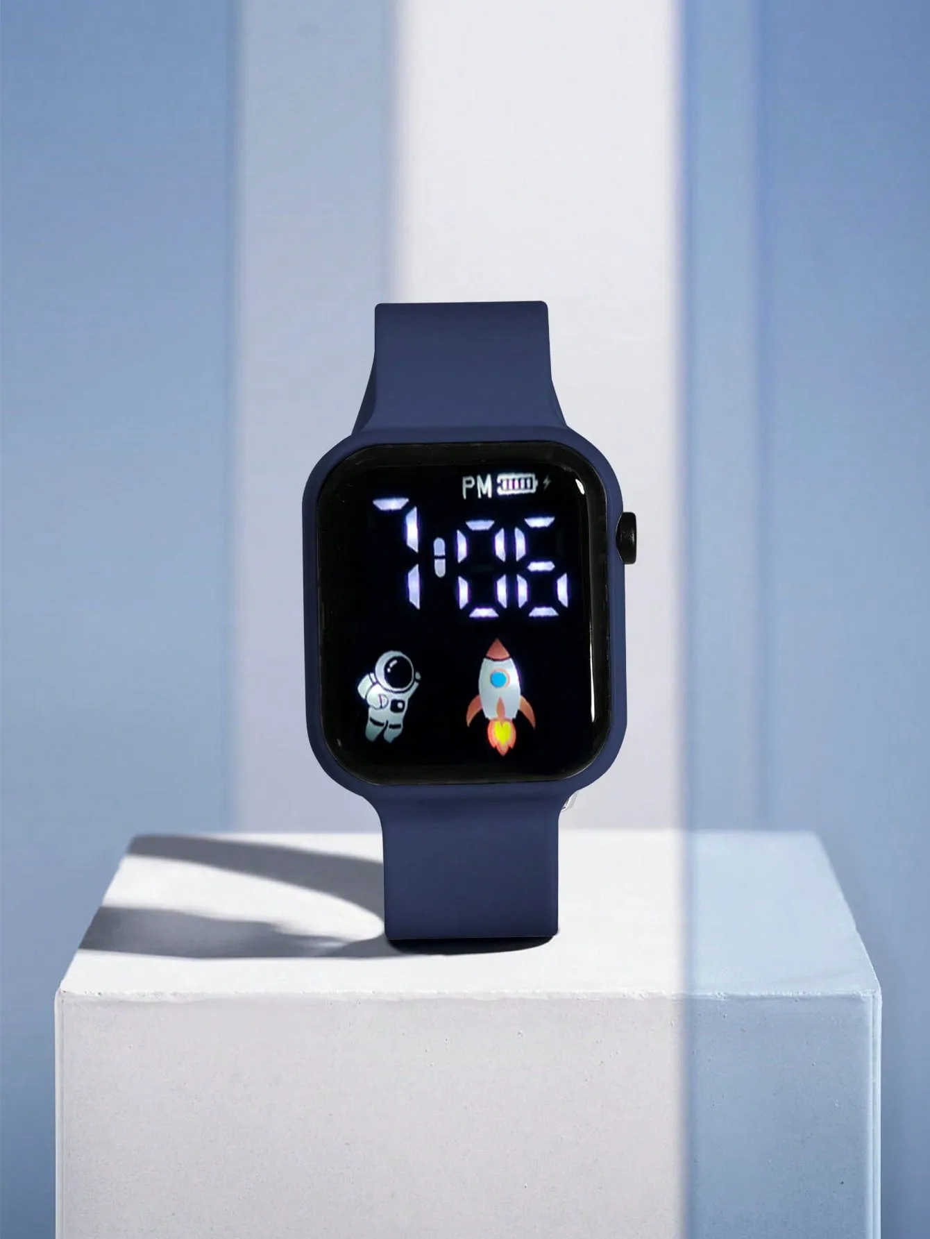 Kids TPU Strap Sporty  Square Dial Digital Watch-FD