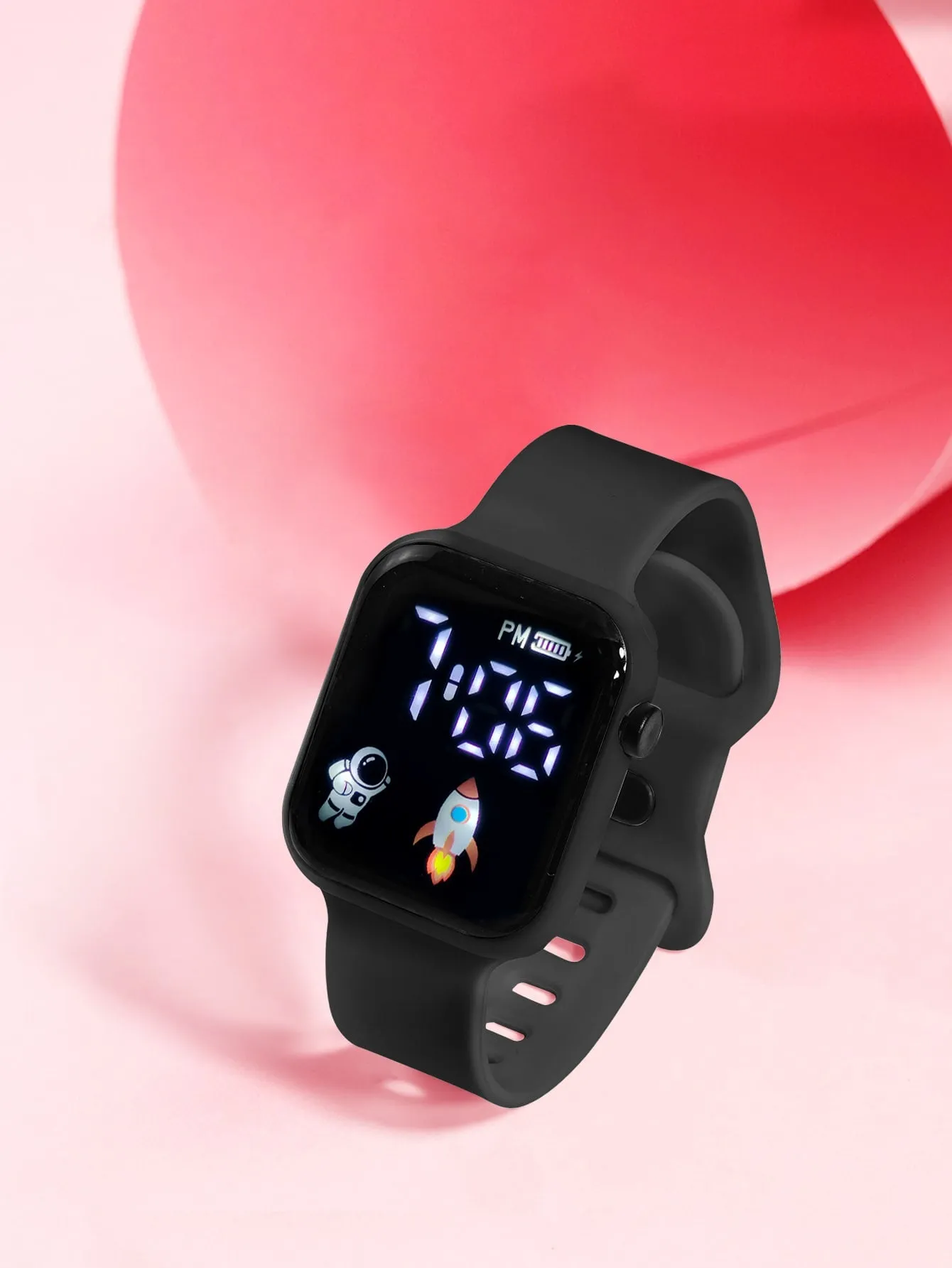 Kids TPU Strap Sporty  Square Dial Digital Watch-FD