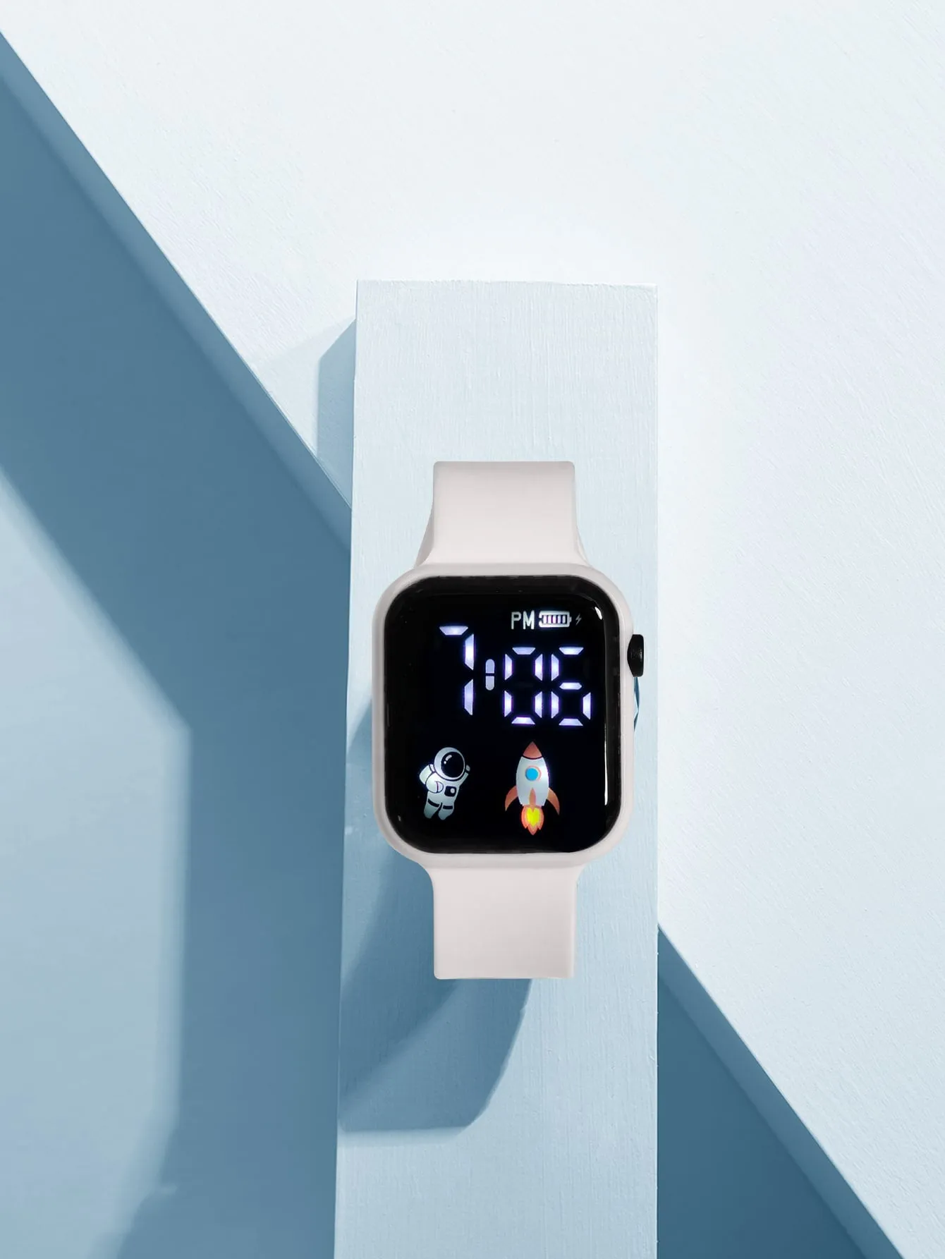 Kids TPU Strap Sporty  Square Dial Digital Watch-FD