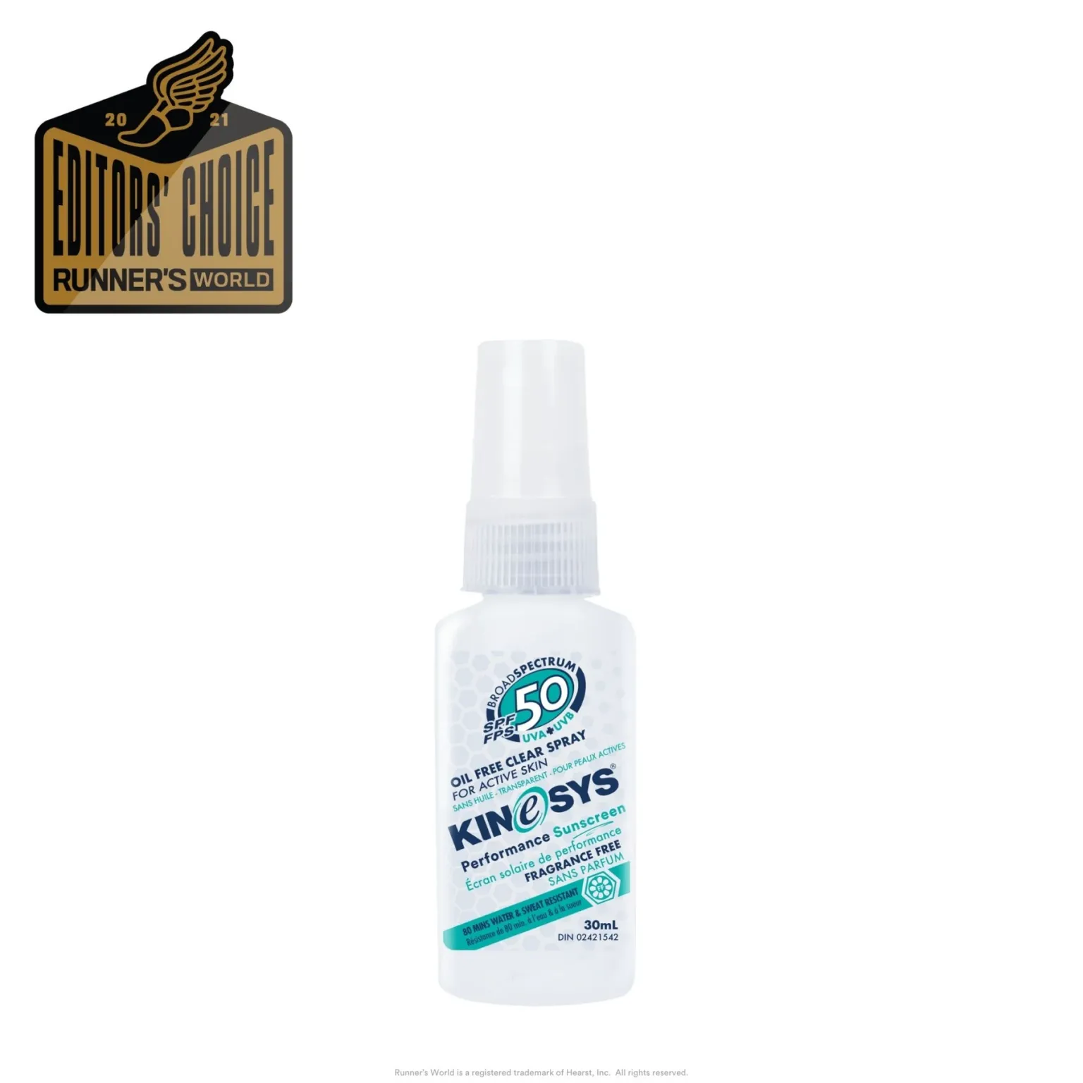 KINeSYS SPF50 Fragrance Free Spray Sunscreen (30ml)