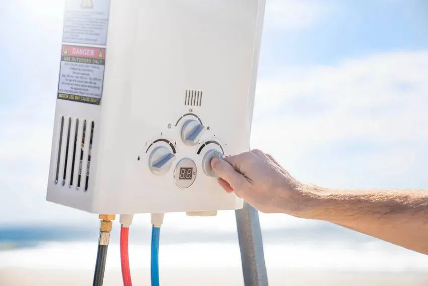 Kings Portable Gas Hot Water System | Camping Shower Water Heater | Tankless | Inc. Pump