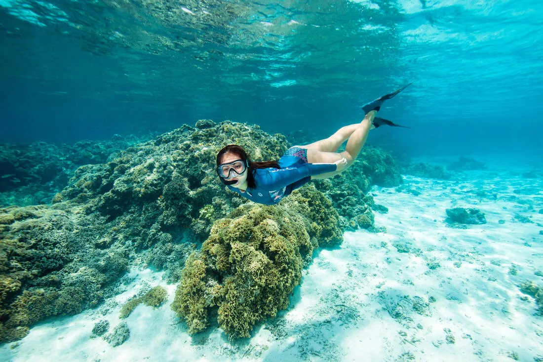 Kit de plongée snorkeling SUBEA masque tuba 100 Adulte Noir