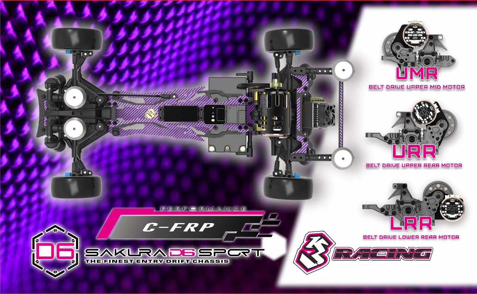 KIT-SAKURA D6GA 3RACING Sakura D6 Sport Carbon Graphite Version