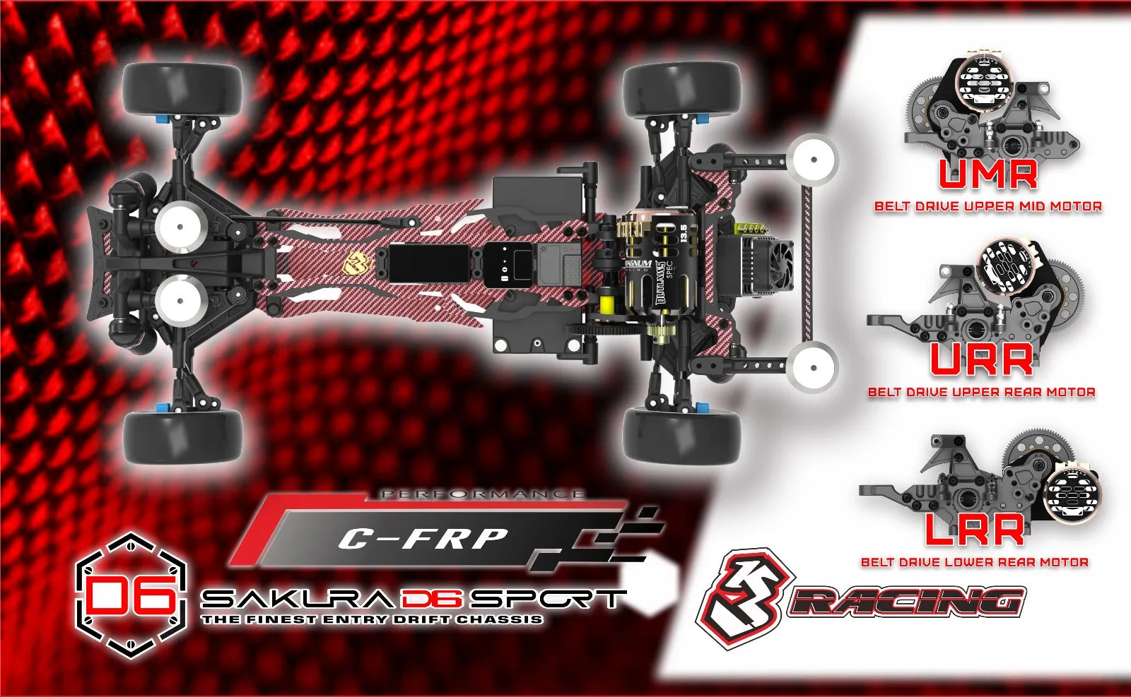 KIT-SAKURA D6GA 3RACING Sakura D6 Sport Carbon Graphite Version
