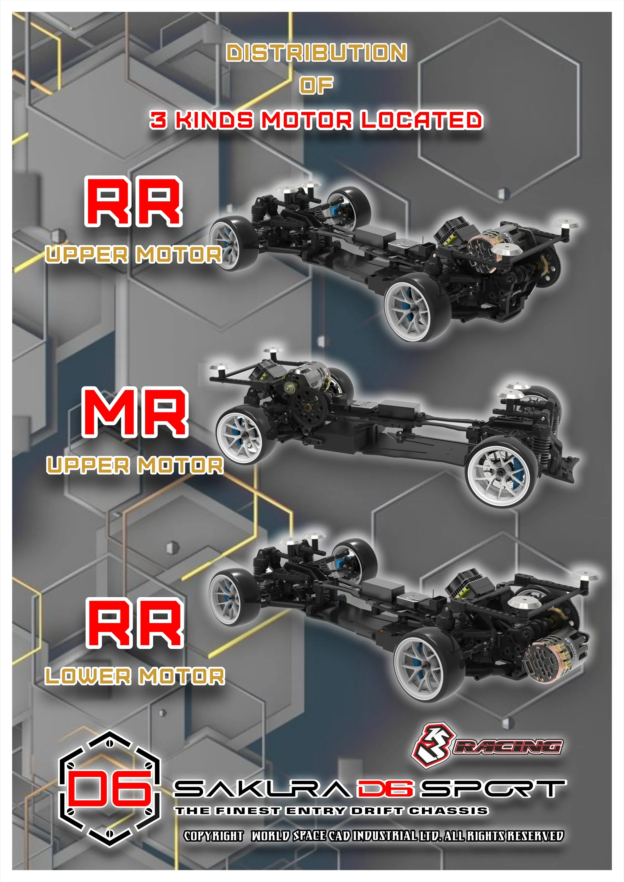 KIT-SAKURA D6GA 3RACING Sakura D6 Sport Carbon Graphite Version