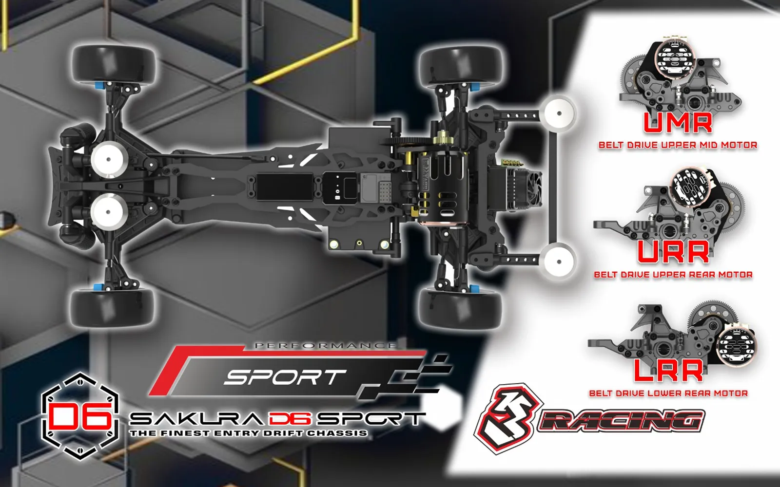 KIT-SAKURA D6S 3RACING Sakura D6 Sport Fibre Glass Version