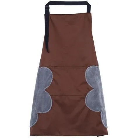 Kitchen Apron with Hand Wipers