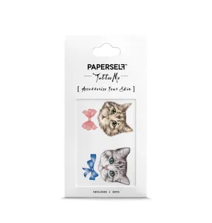 Kittens With Bows Temporary Tattoo