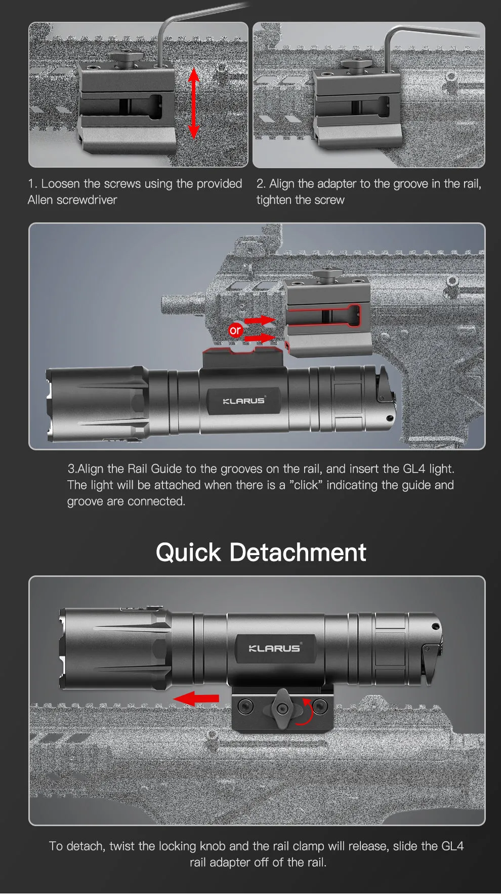 KLARUS GL4 3300LM RAIL LIGHT