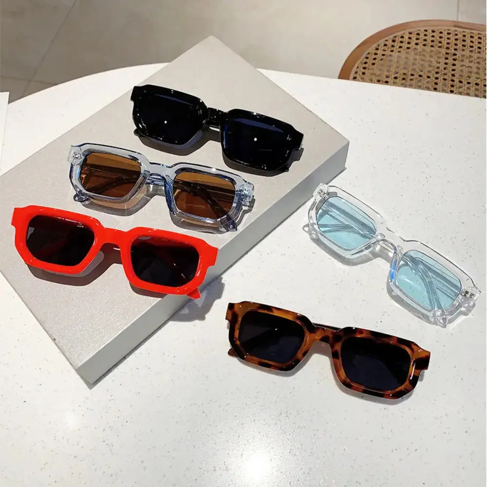 KLASSNUM Vintage Rectangle Frame Sunglasses
