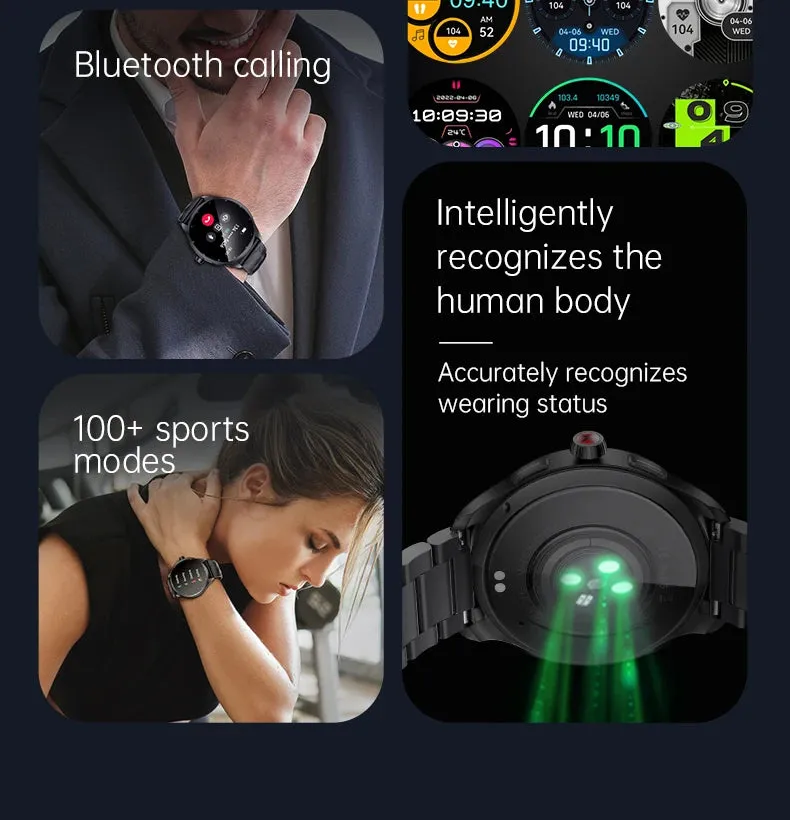 KUMI GW5 Pro 1.43"AMOLED Screen IP68 Waterproof Bluetooth Call 5.2 Health sleep monitor 100  Sports modes compass smart watch