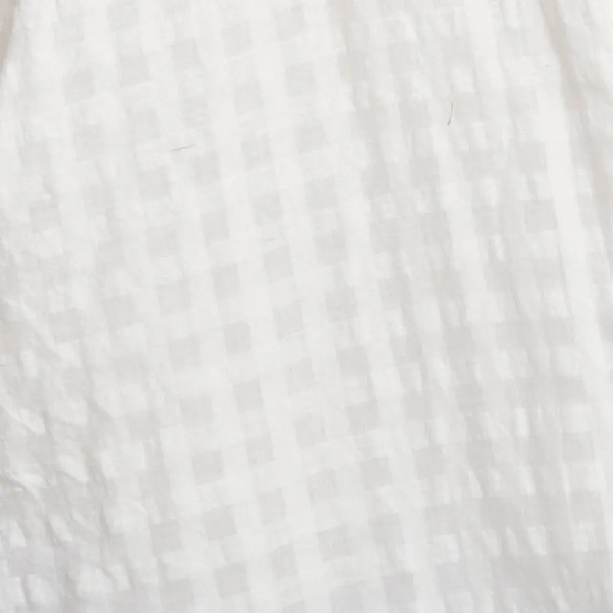 Kyoto House Dress in White Boxweave