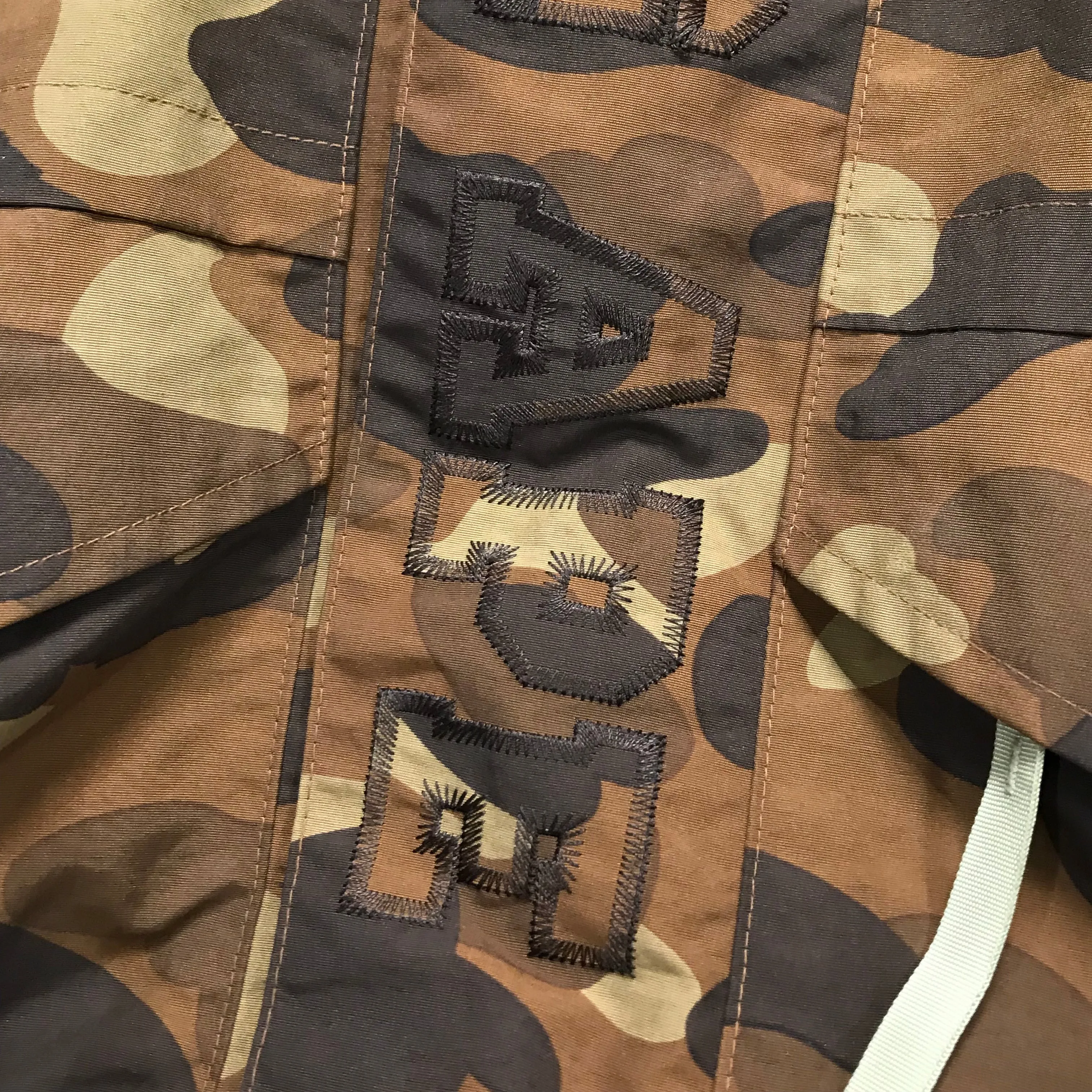 [L] A Bathing Ape Bape Camo Snowboard Jacket Brown