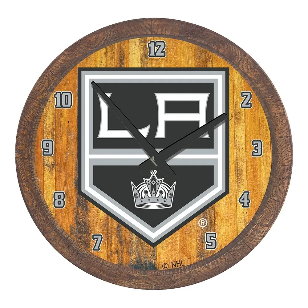 LA Kings: "Faux" Barrel Top Wall Clock