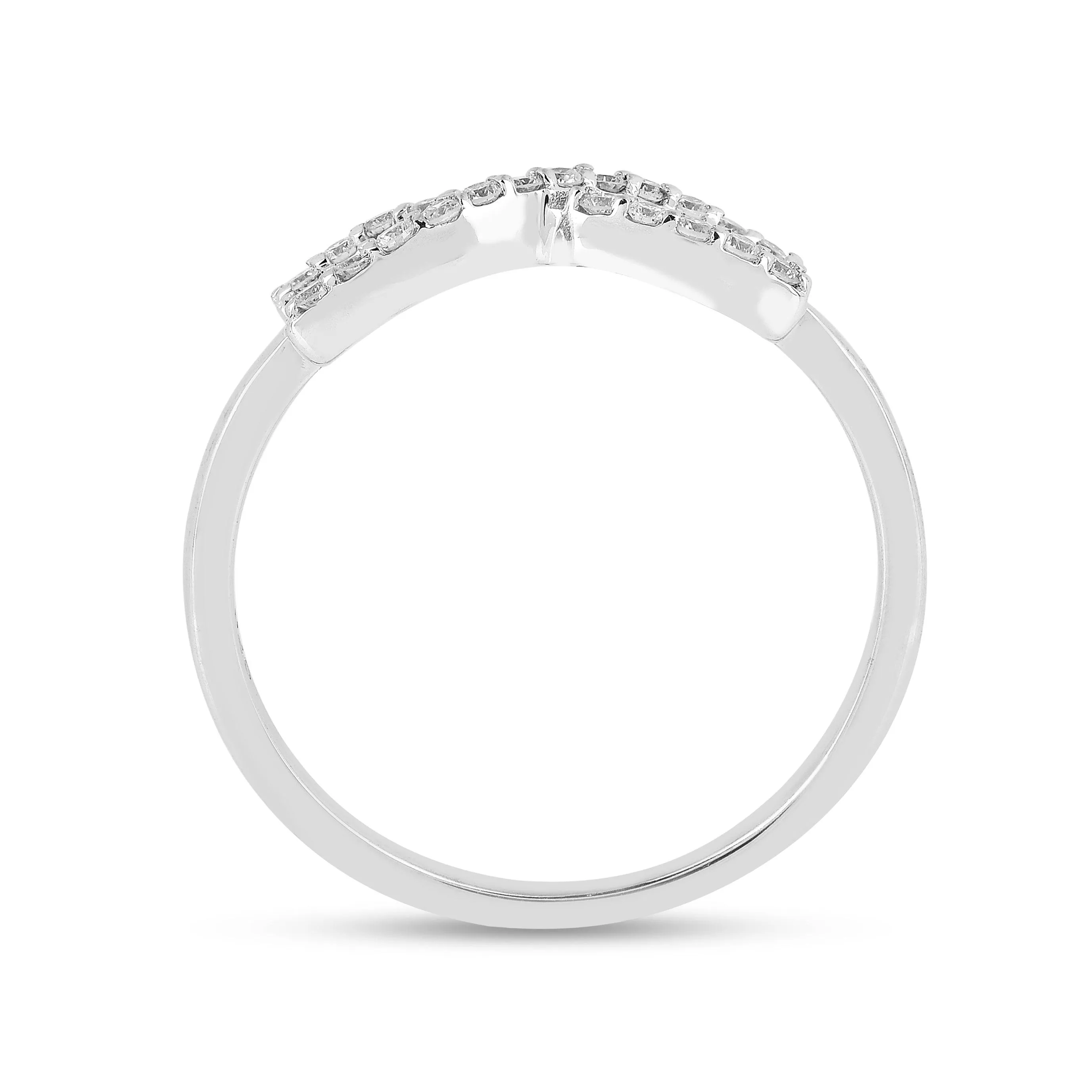 Lab Diamond  Infinity Silver Ring
