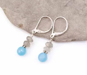 Labradorite & Quartz Earrings