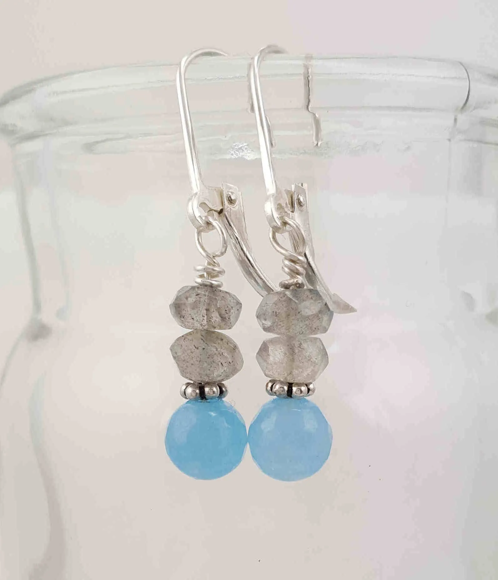 Labradorite & Quartz Earrings