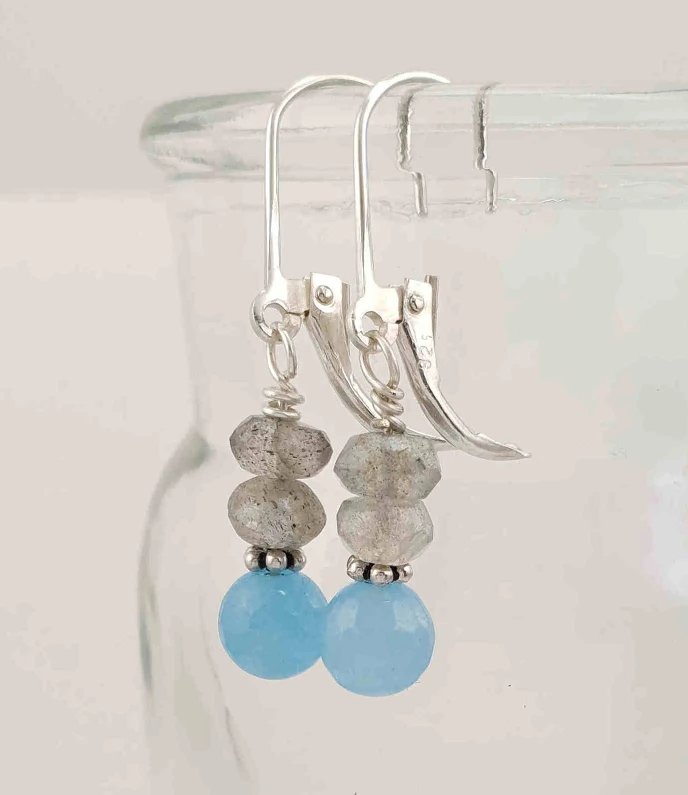Labradorite & Quartz Earrings