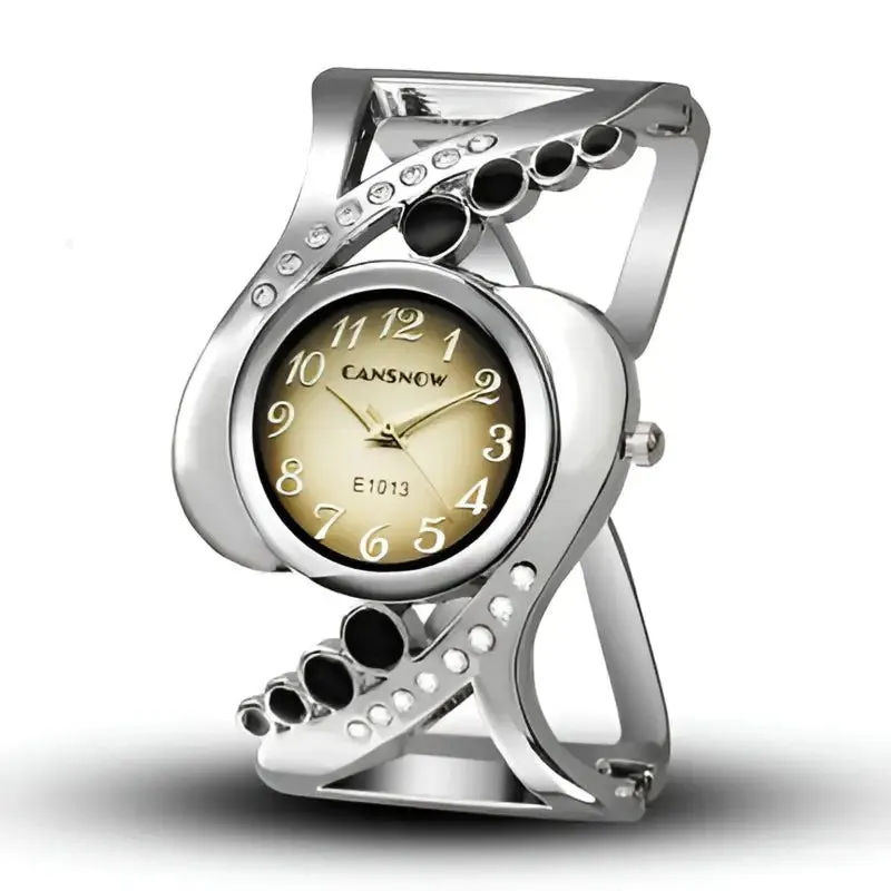 Ladies Bracelet Watch: Quartz Movement, Stainless Steel Case, Elegant Design