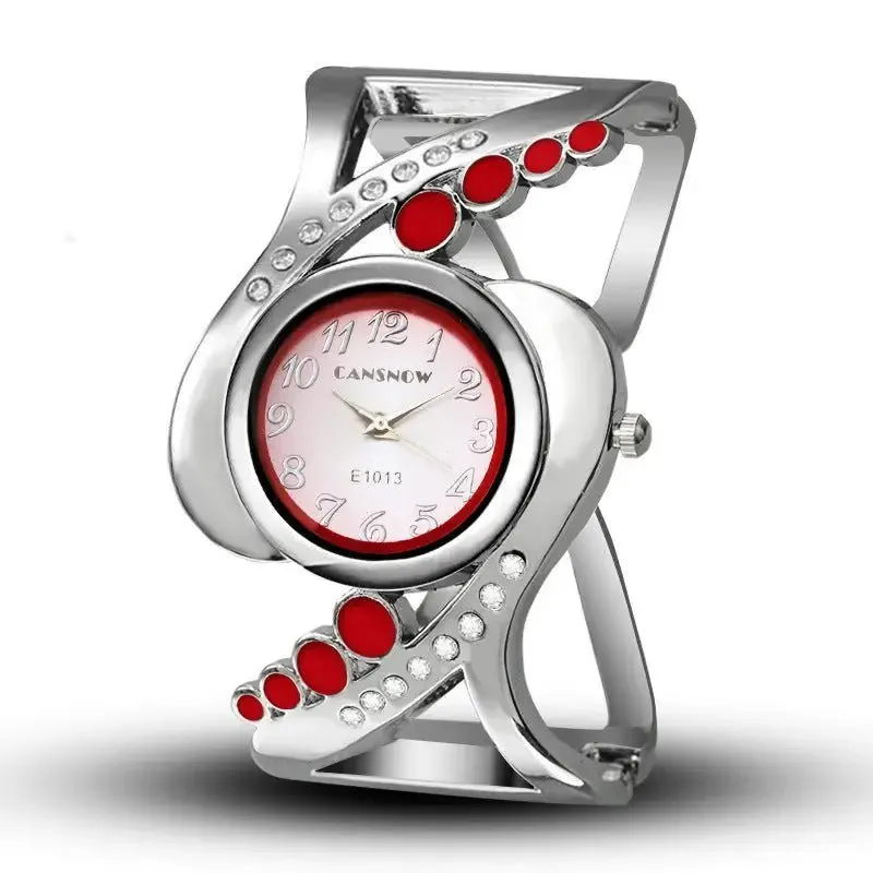 Ladies Bracelet Watch: Quartz Movement, Stainless Steel Case, Elegant Design