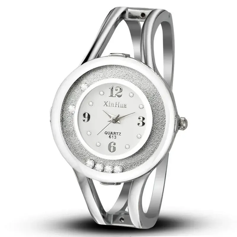 Ladies Bracelet Watch with Quartz Movement & Siamese Buckle