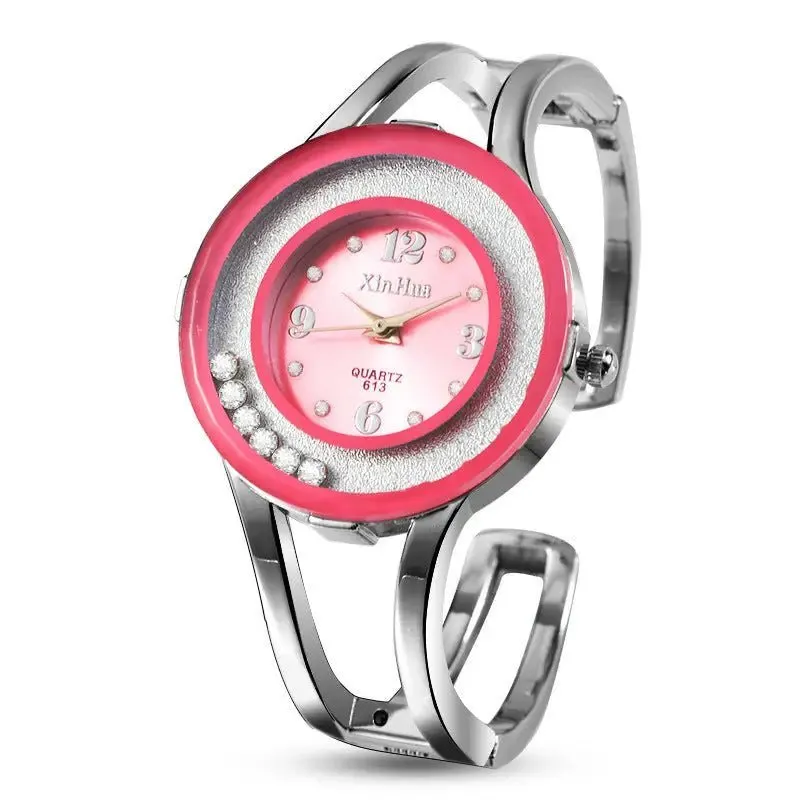 Ladies Bracelet Watch with Quartz Movement & Siamese Buckle
