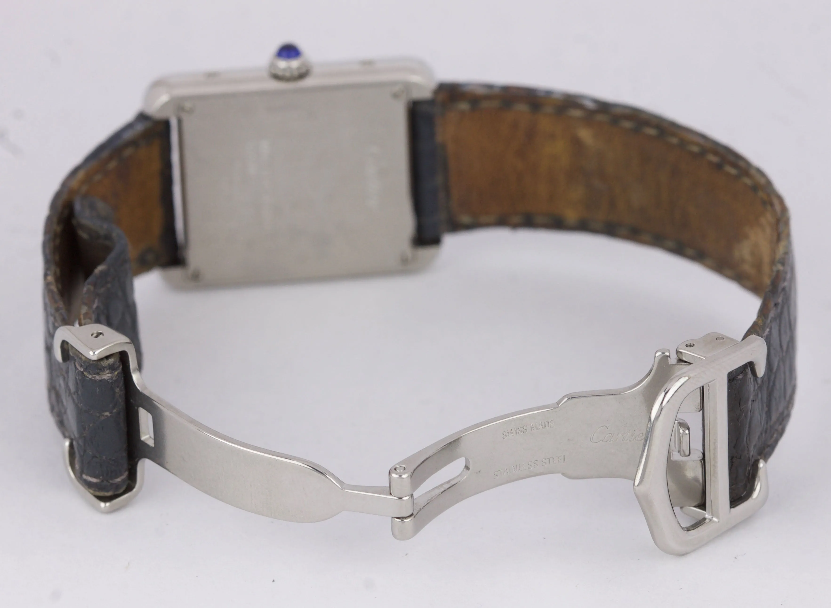 Ladies Cartier Tank Solo Stainless Steel Roman Swiss Quartz Watch 2716 W5200005