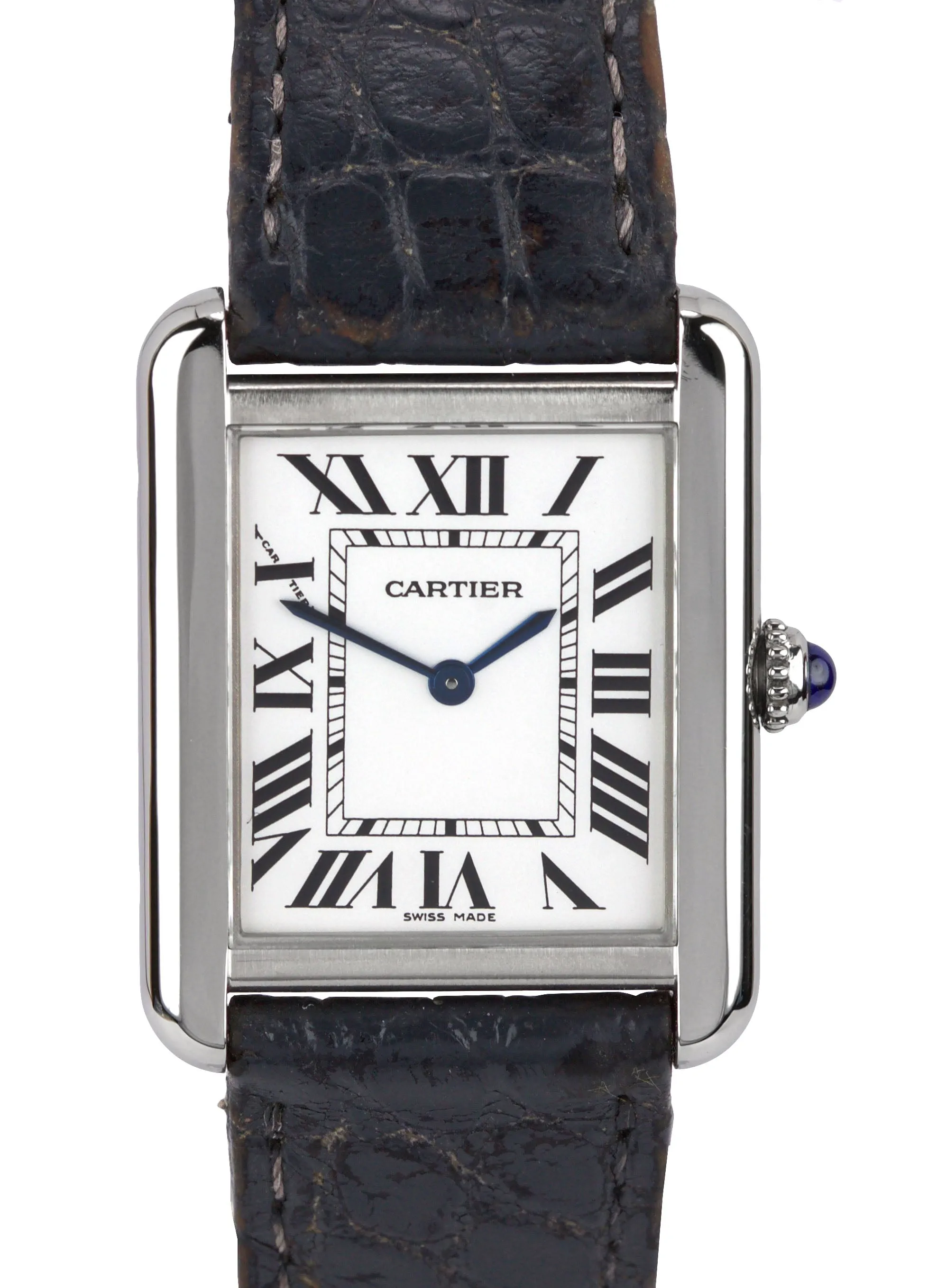 Ladies Cartier Tank Solo Stainless Steel Roman Swiss Quartz Watch 2716 W5200005