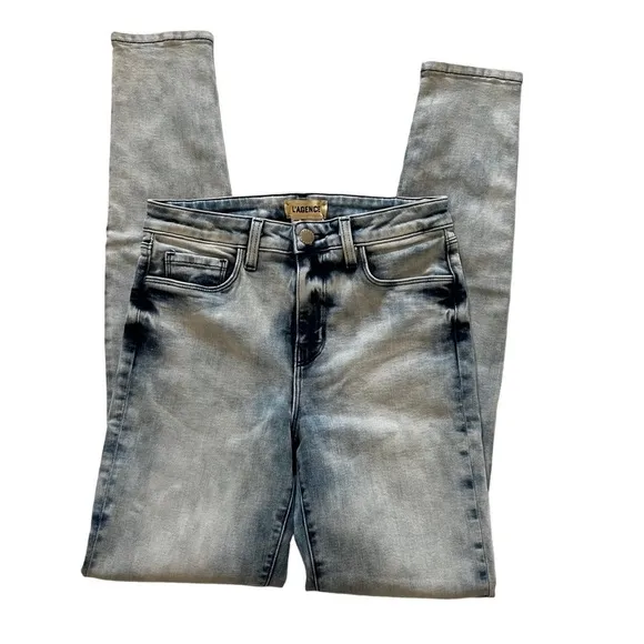 L’Agence 90’s Retro Acid Wash High Rise Denim Jeans 25 90’s Y2K