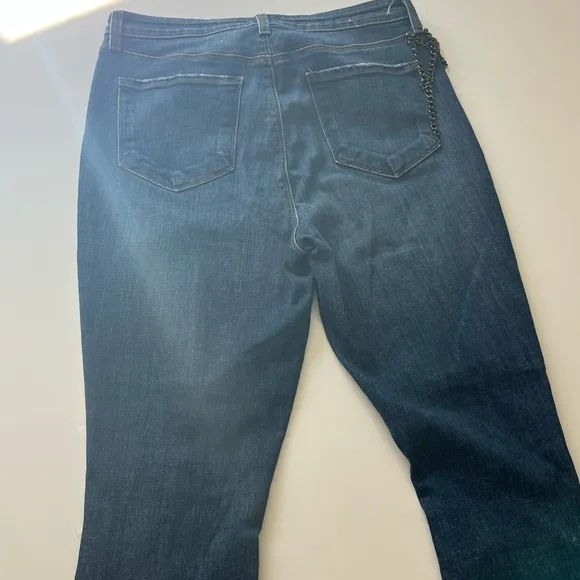L'AGENCE Luna High Rise Straight Leg Chain detail Jean Size 29