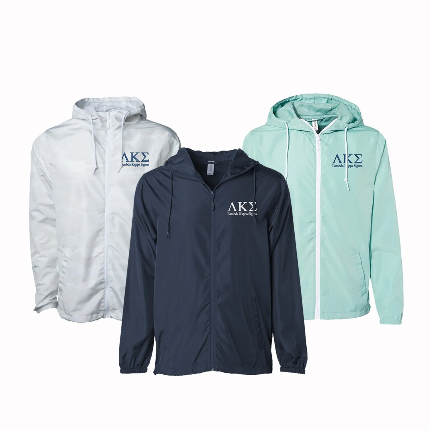 Lambda Kappa Sigma Lightweight Windbreaker Jacket - Full Zip