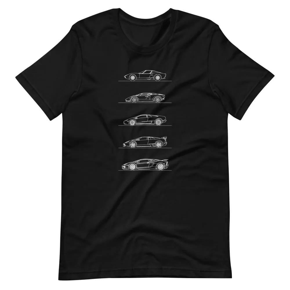 Lamborghini V12 Evolution silhouette T-shirt