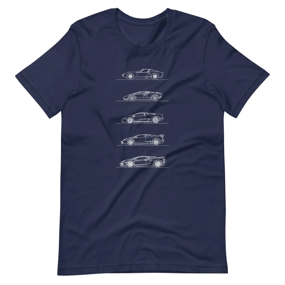 Lamborghini V12 Evolution silhouette T-shirt