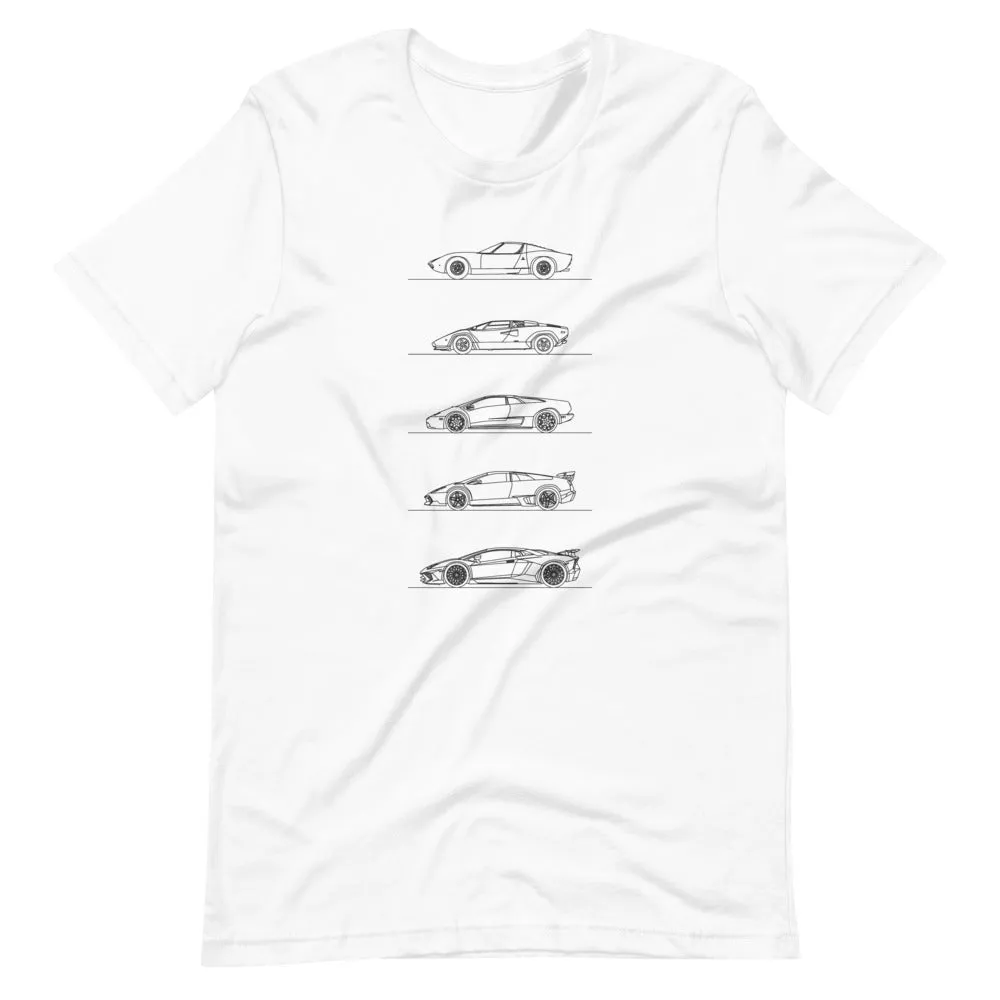 Lamborghini V12 Evolution silhouette T-shirt