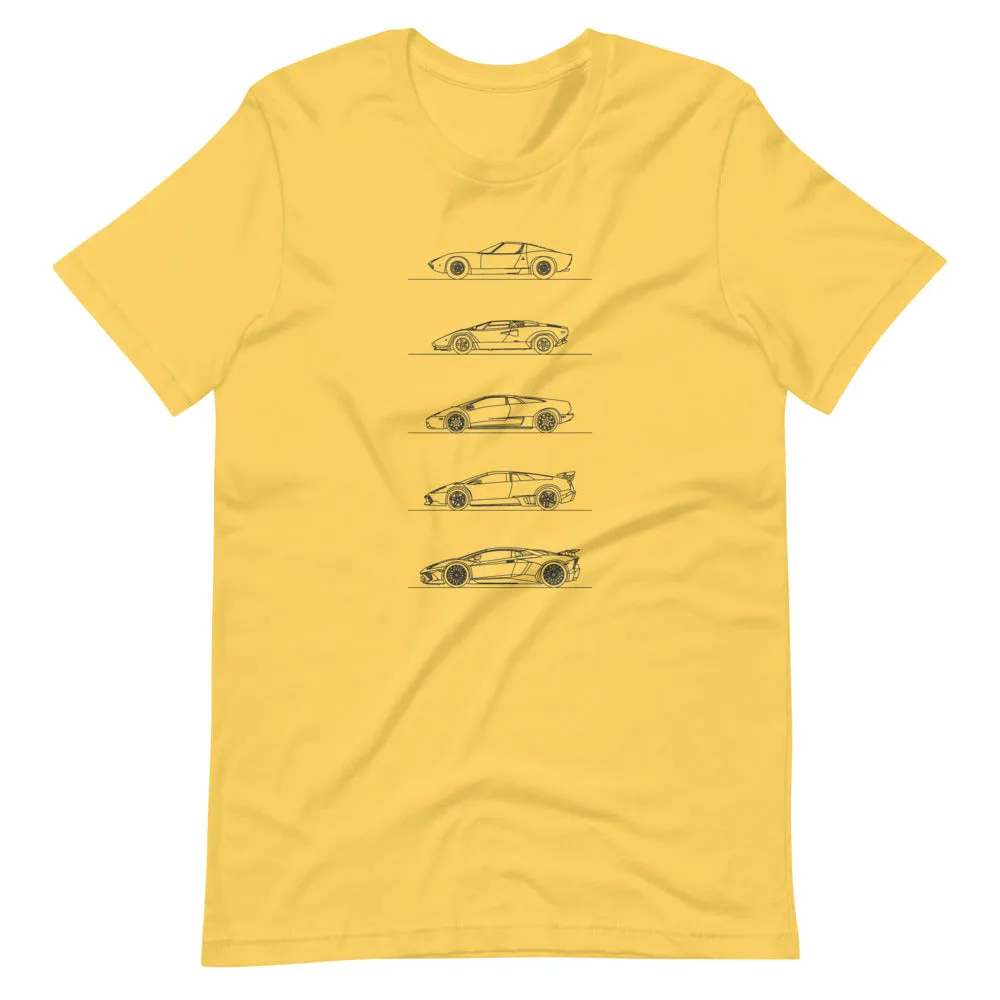 Lamborghini V12 Evolution silhouette T-shirt