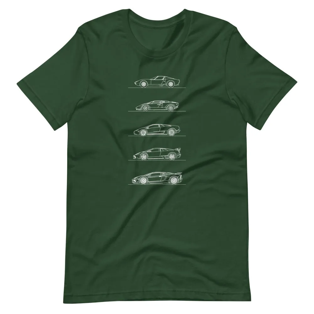 Lamborghini V12 Evolution silhouette T-shirt