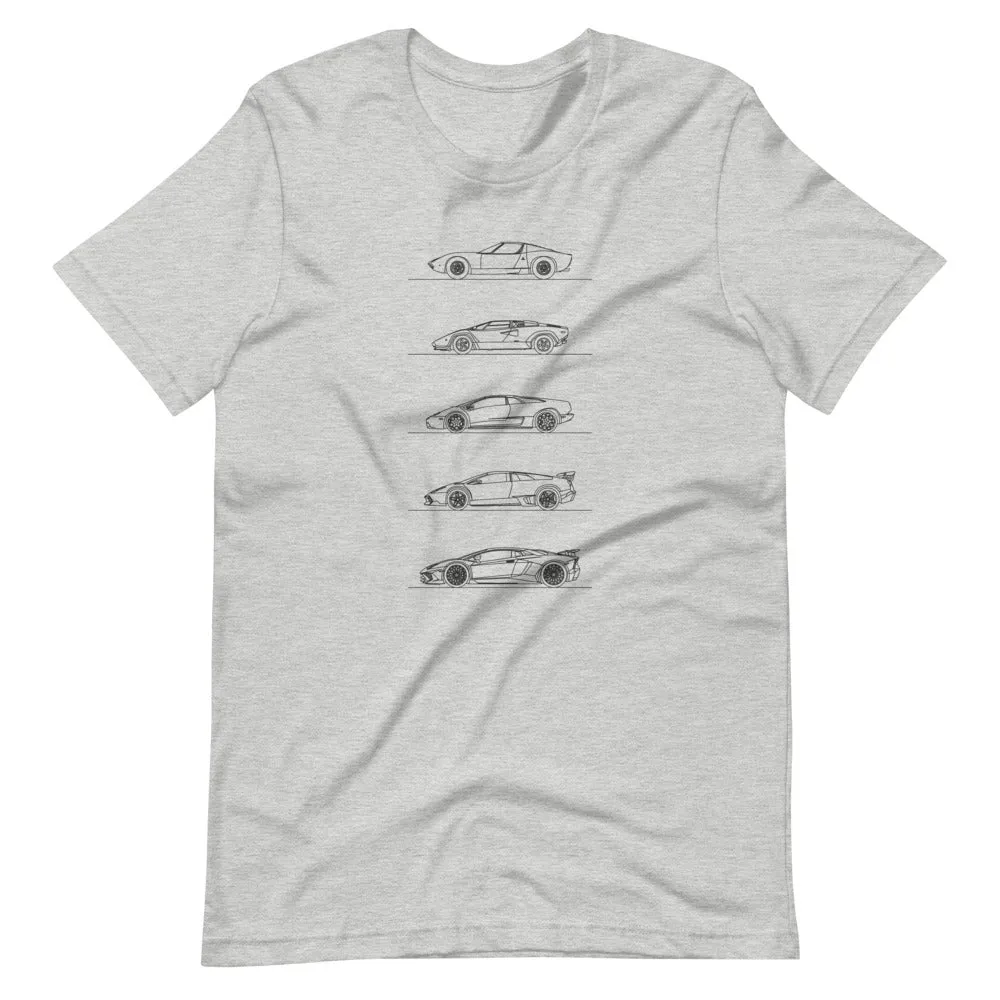 Lamborghini V12 Evolution silhouette T-shirt